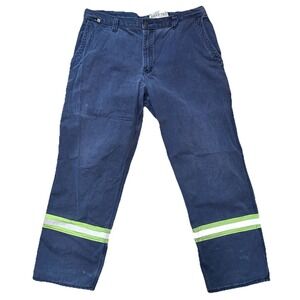 Carhartt FR 40x32 Flame Resistant Navy Blue Work Pants 63685-20 HiVis Reflective